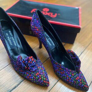 Stuart Weitzman x Mr. Seymour multi-color pumps